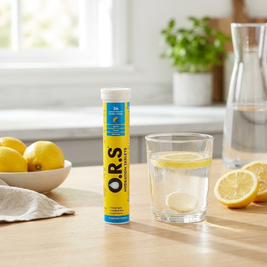 O.R.S Lemon Flavour Hydration Effervescent Tablets - 1